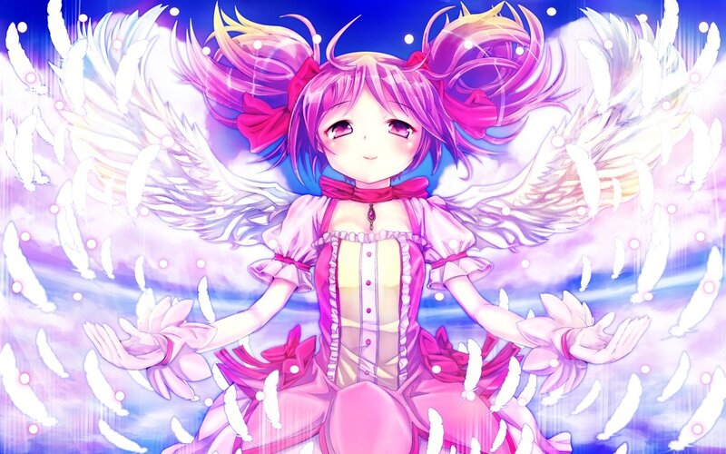 anime angel with pink hair