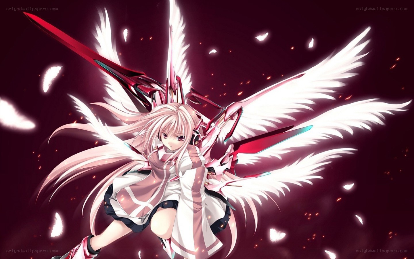 Anime angel with sword