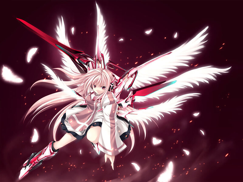Anime angel with sword