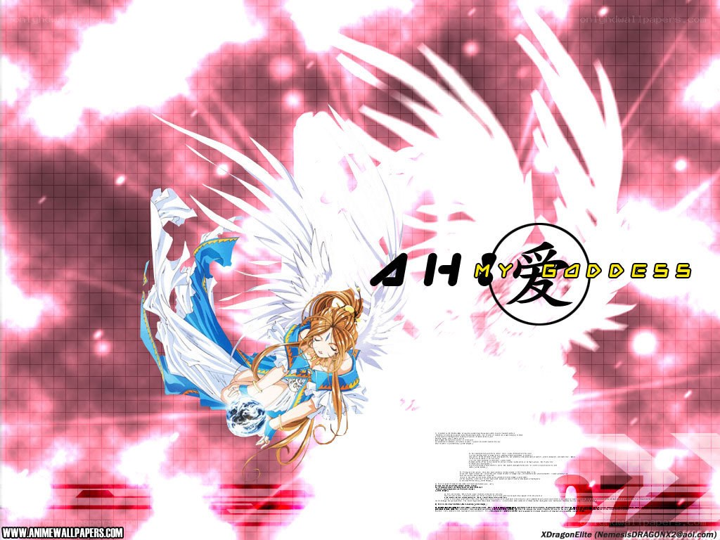 Anime angel with wings