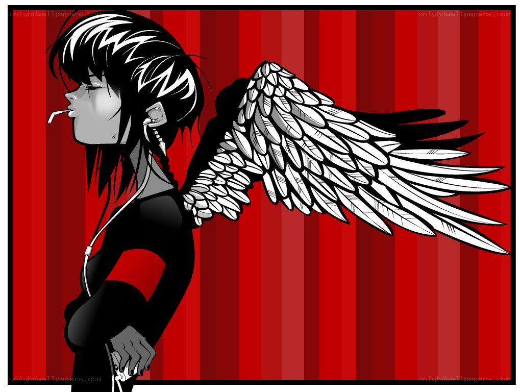 anime angel with wings
