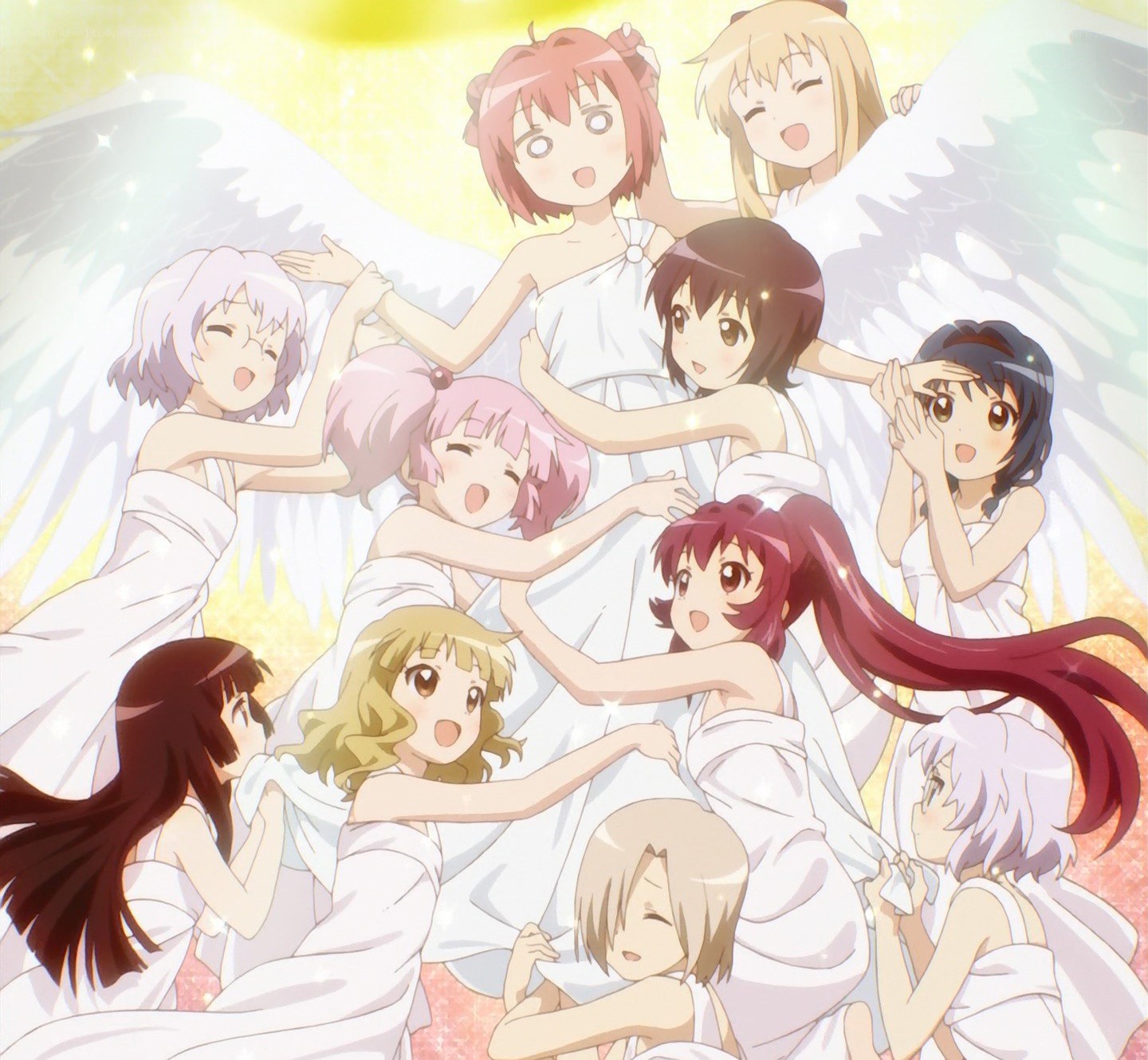 anime angels in white robes