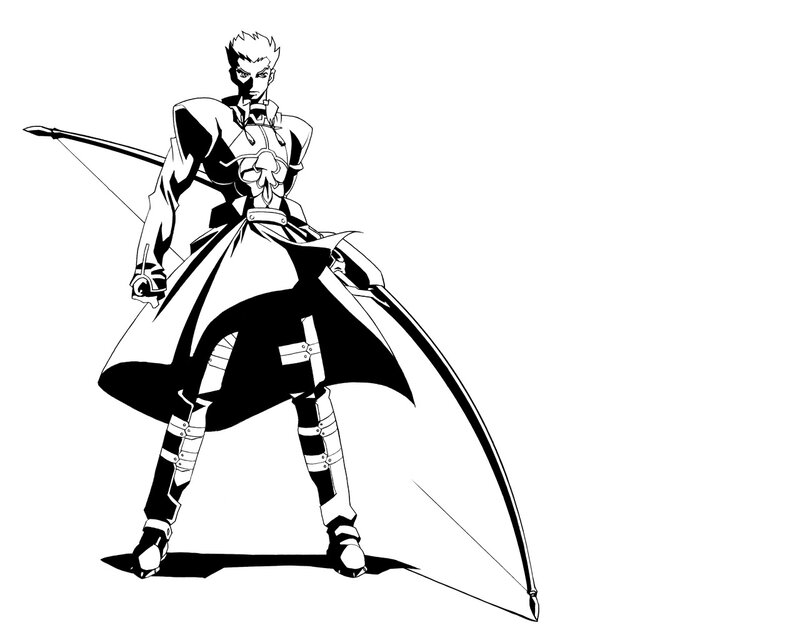 Anime Archer Character — Black