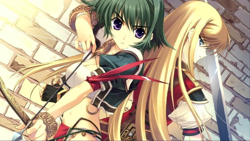 anime archer duo in battle