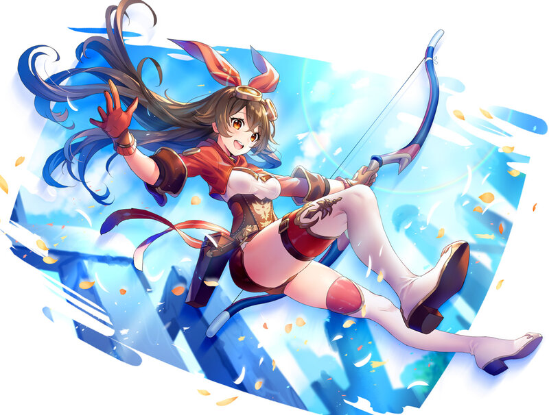Anime Archer Girl — Blue