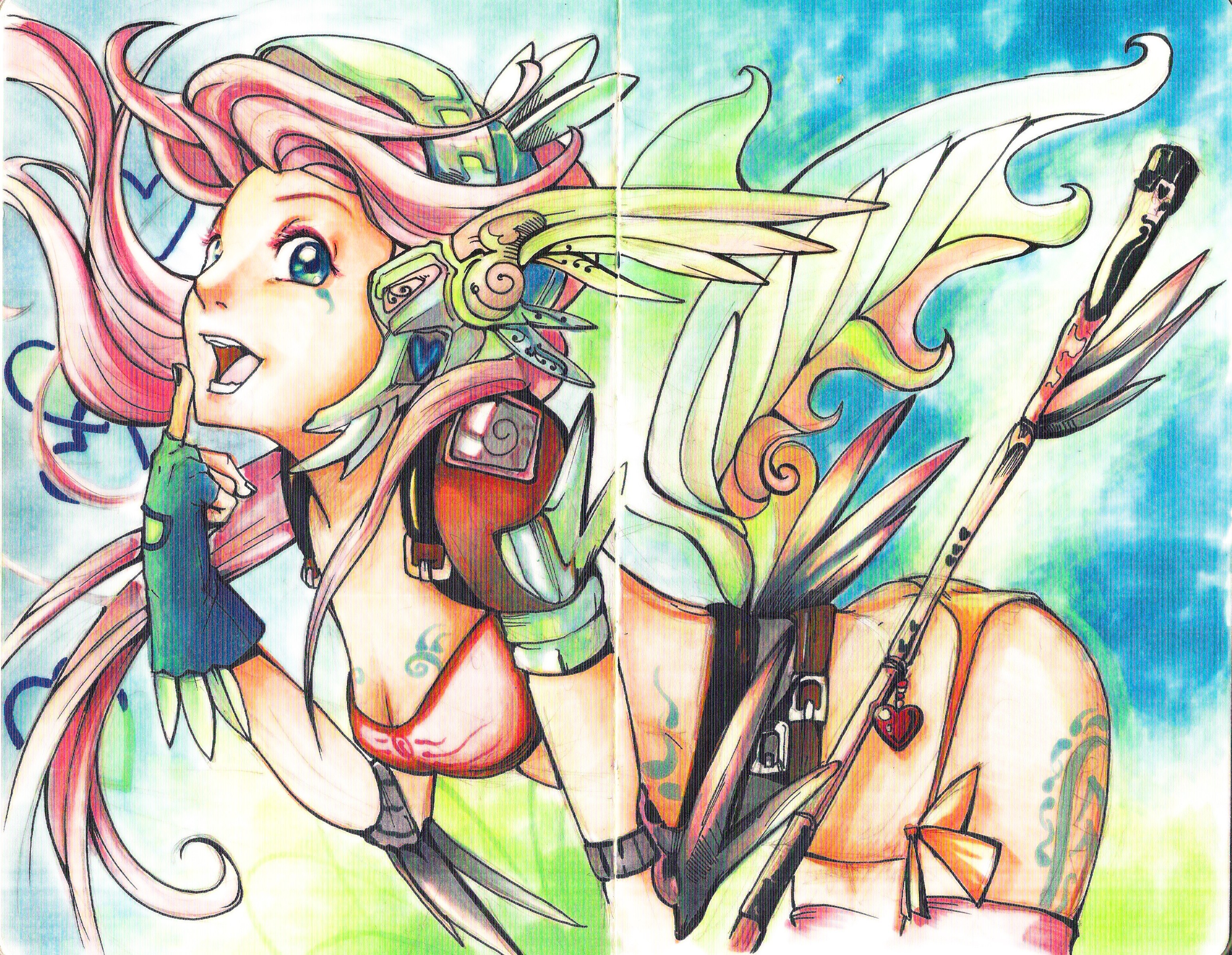 anime archer girl character