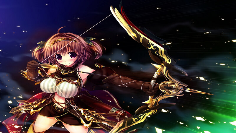 Anime Archer Girl — Purple, Dramatic
