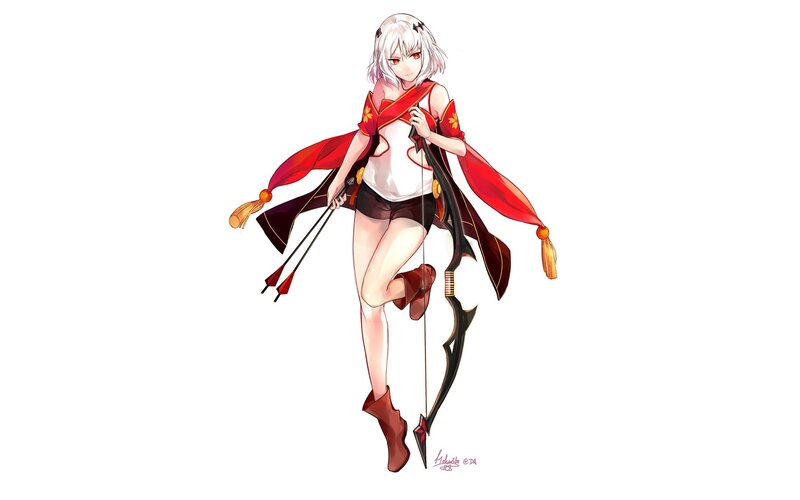 Anime Archer Girl — Red, Confident