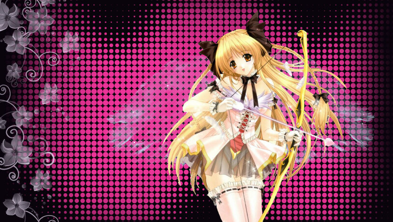 anime archer girl with bow