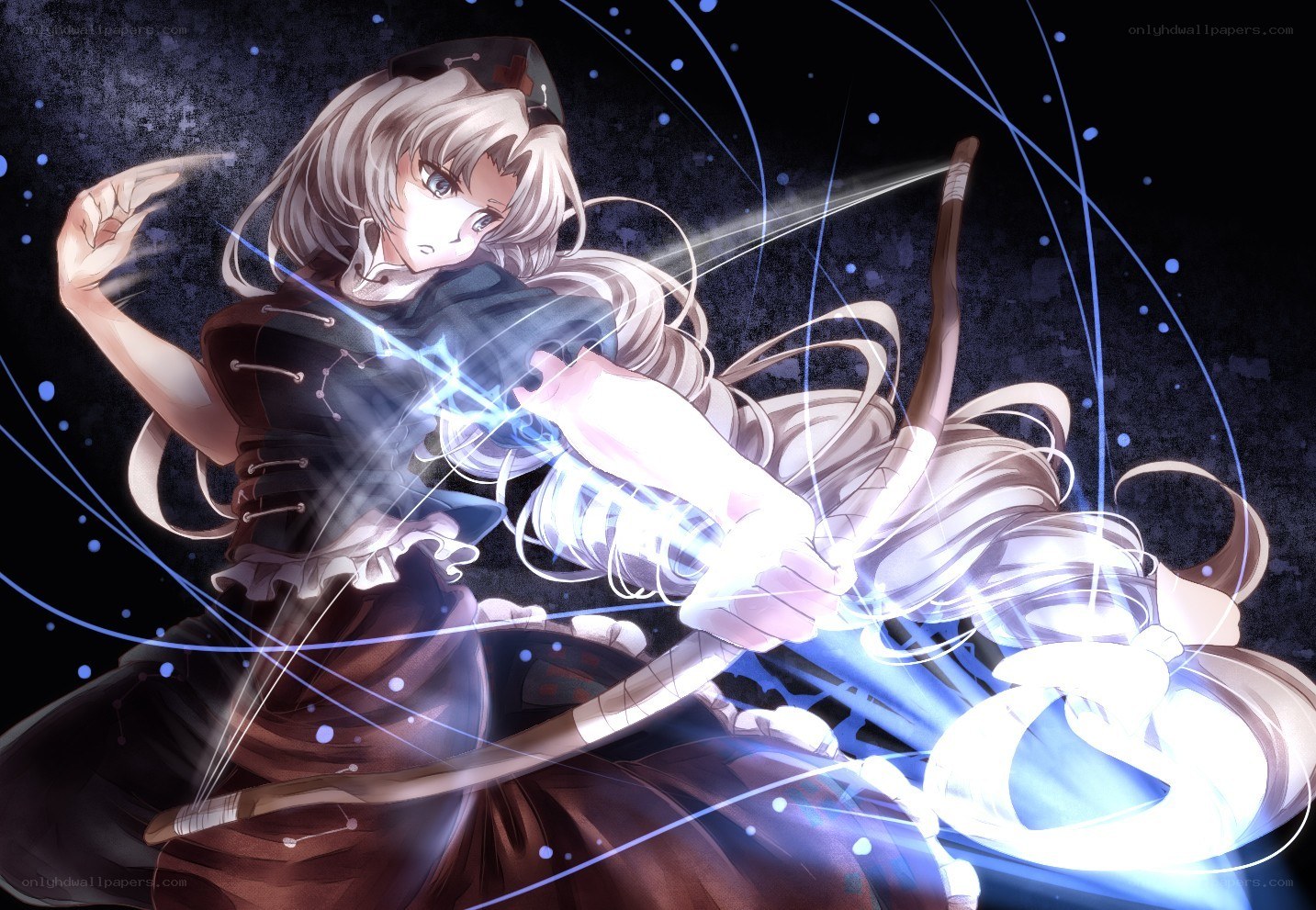 anime archer in action