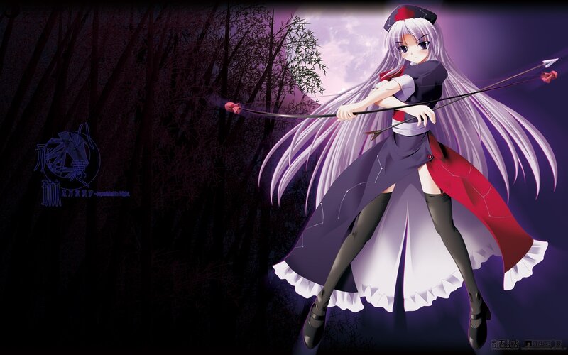 anime archer in dark forest