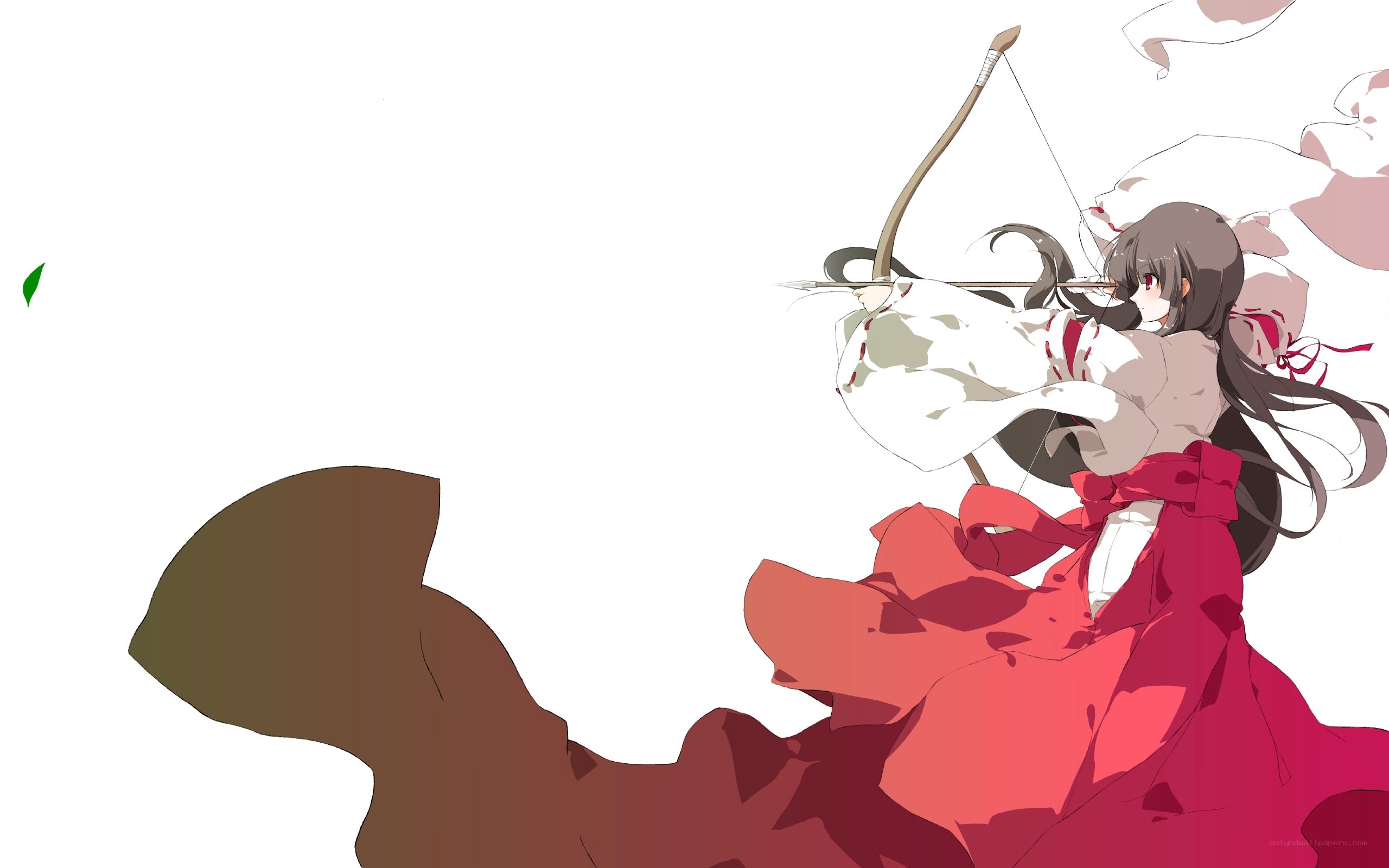 anime archer in red and white