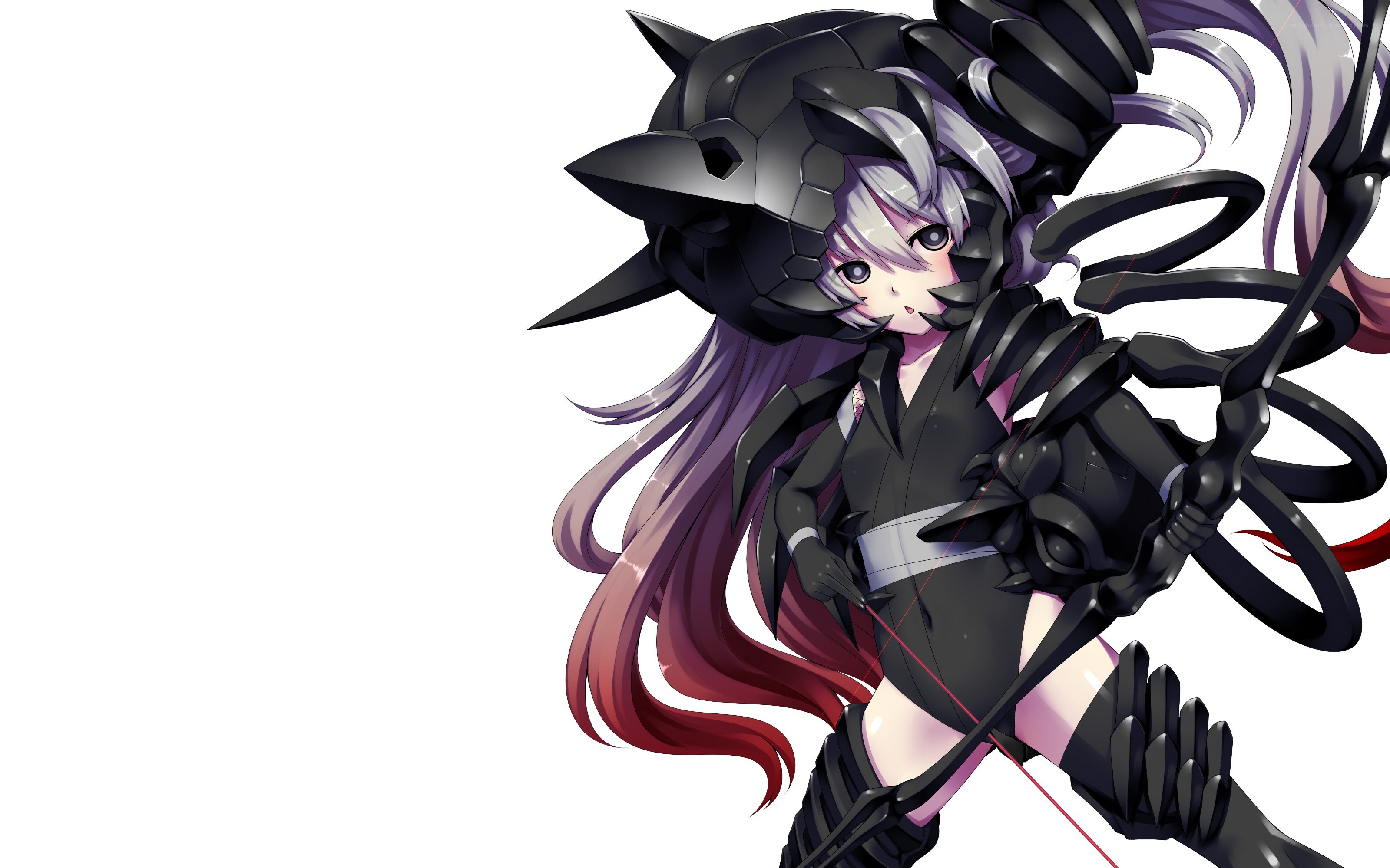 anime archer with black armor