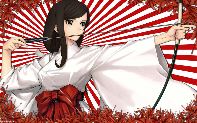 Anime archer with bow