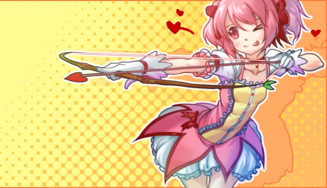 anime archer with heart arrow
