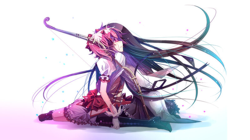 anime archer with long hair