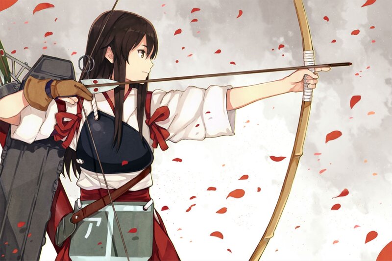 Anime Archer Woman — White