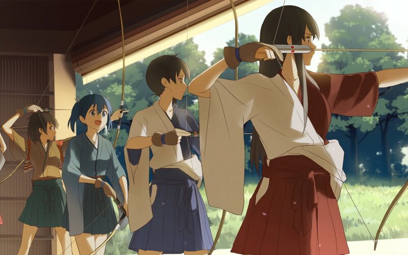 Anime archery practice