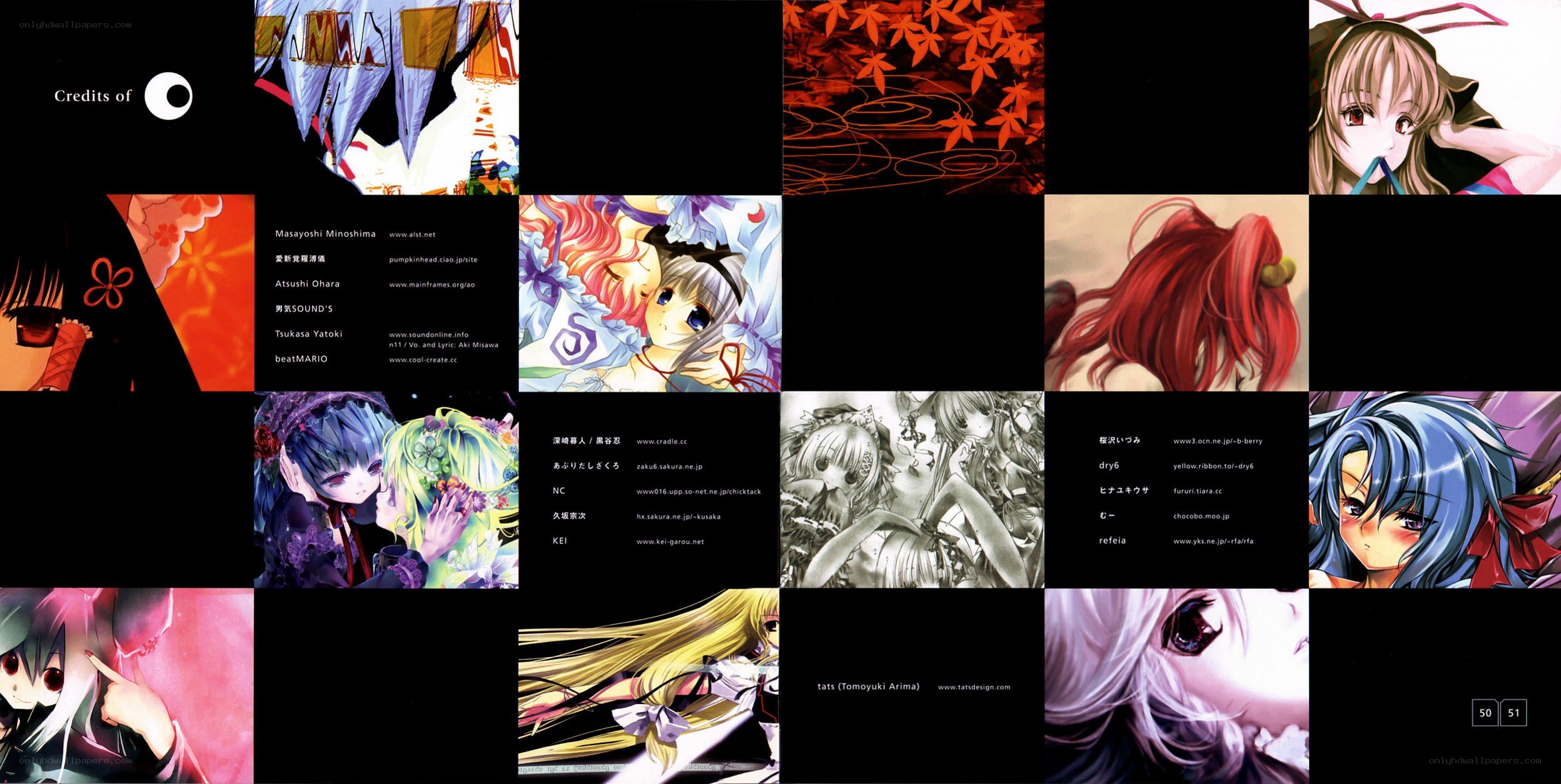 anime art collage credits
