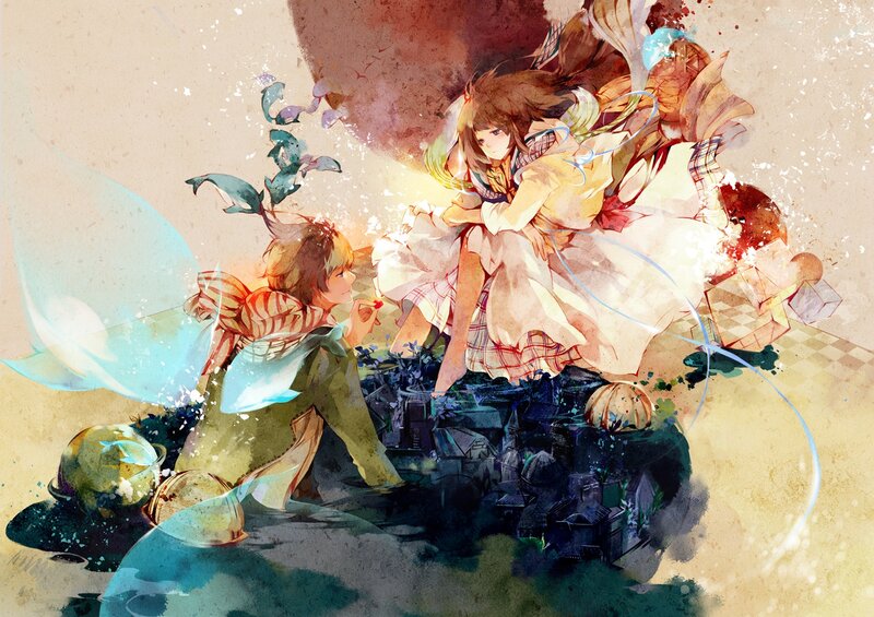 Anime art of two characters