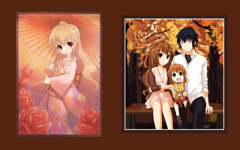 Anime art of two scenes