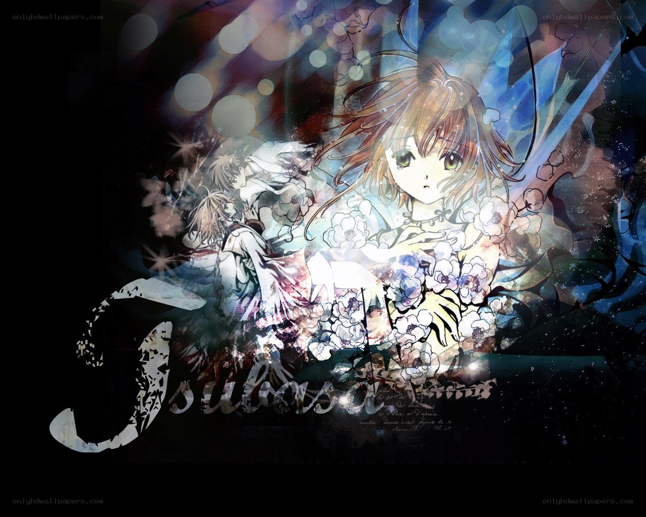 anime art with floral theme