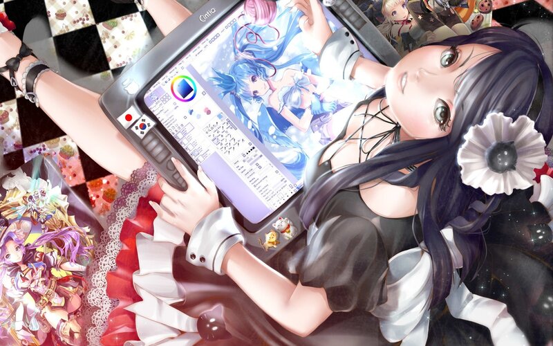 anime artist at work