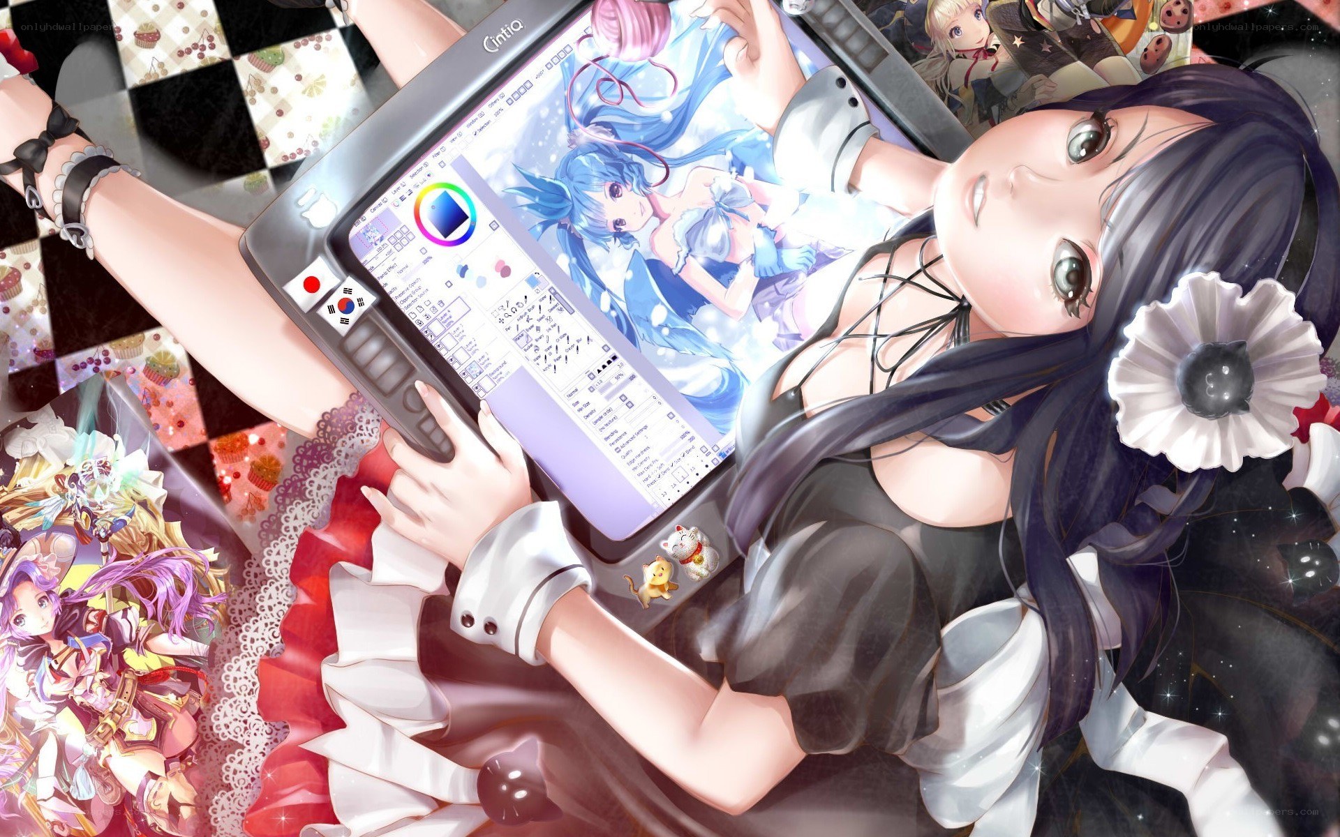 anime artist at work