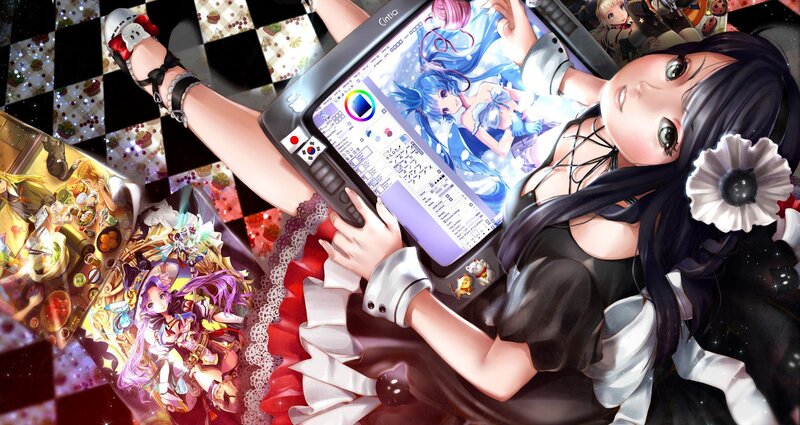 anime artist at work