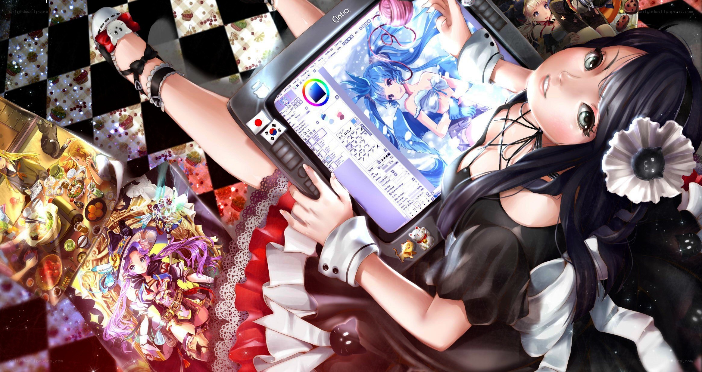 anime artist at work