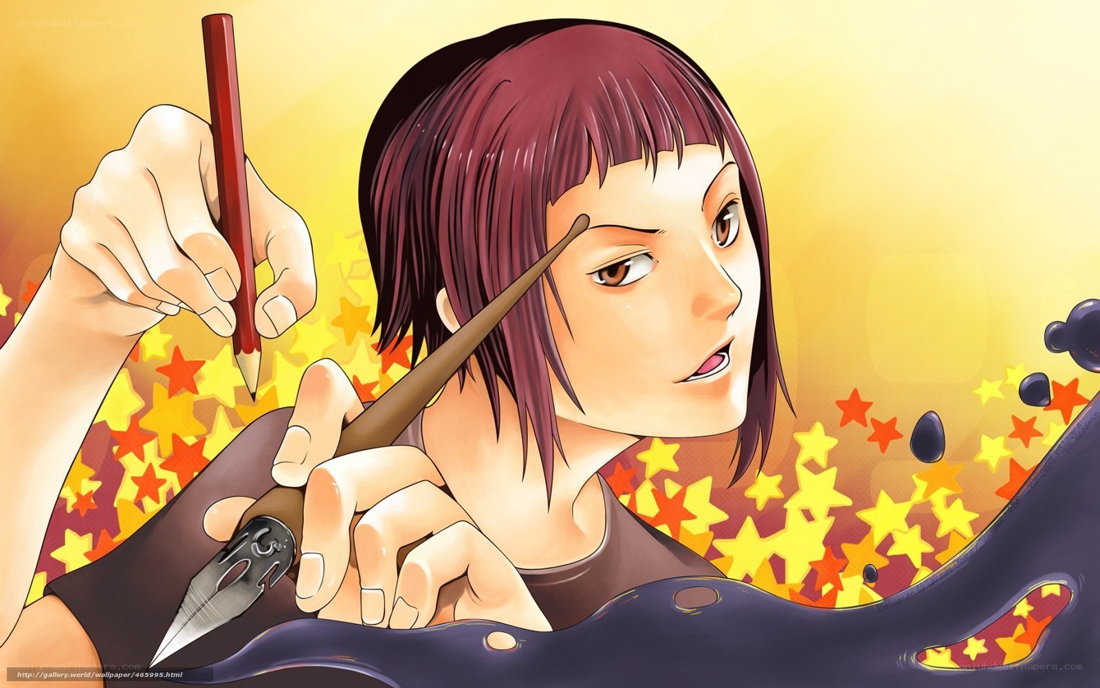 anime artist drawing stars