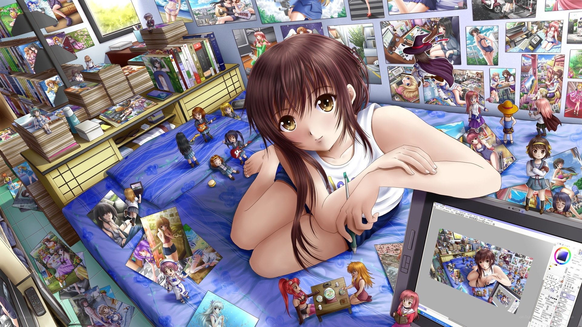 anime artist's creative space