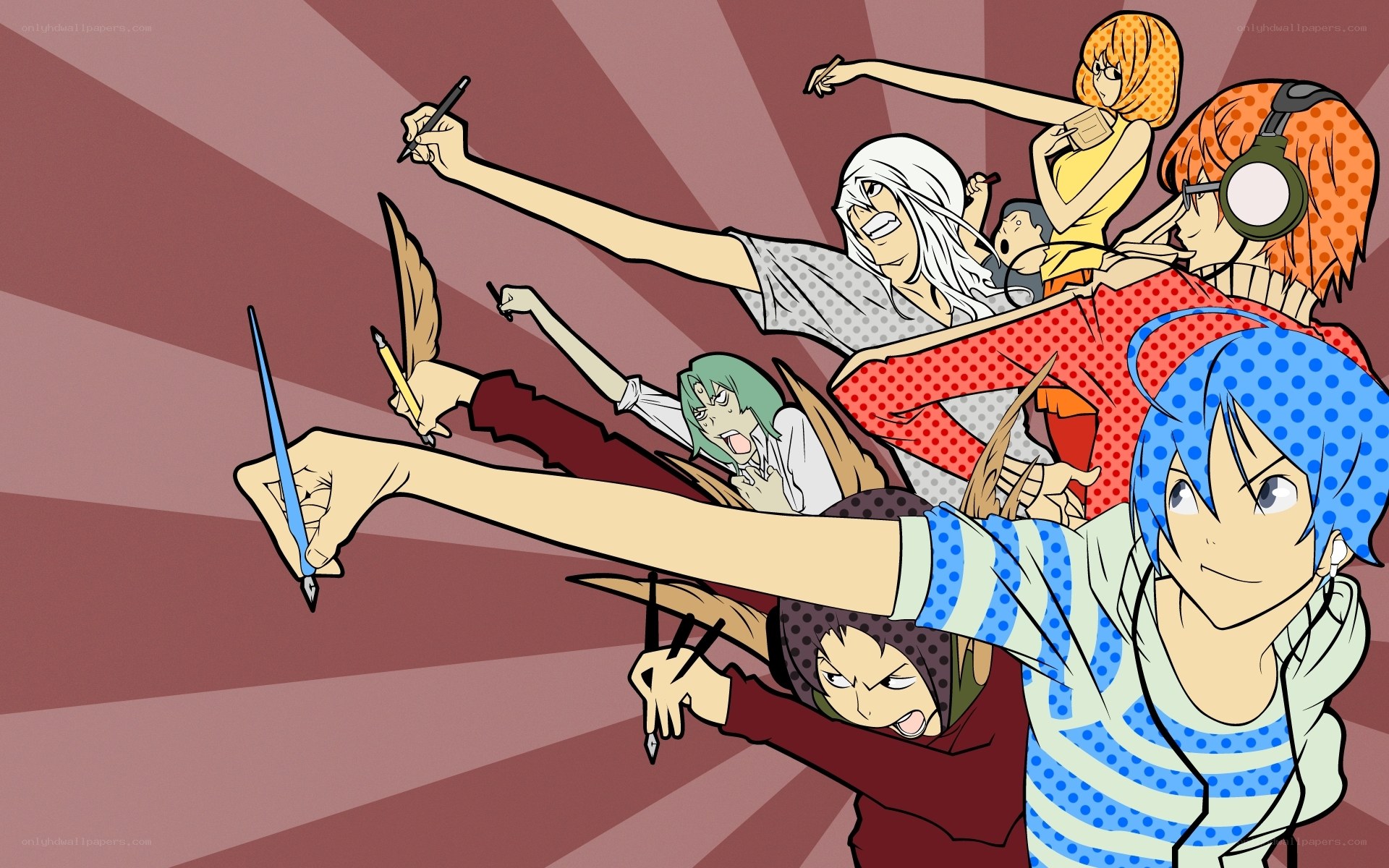 anime artists in action