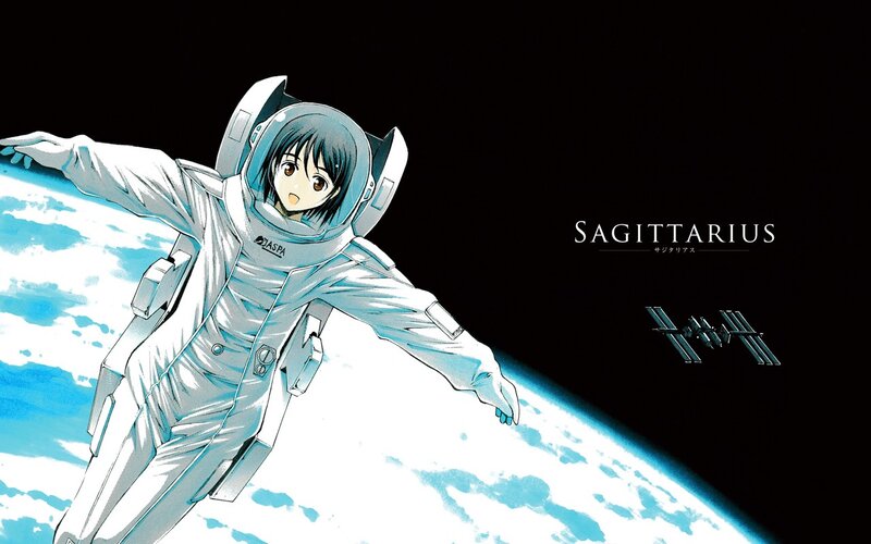 anime astronaut in space