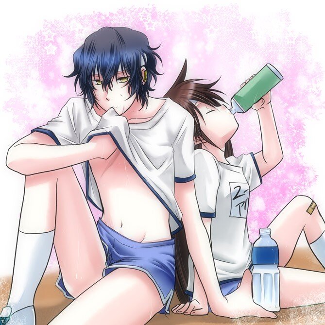 anime athletes resting