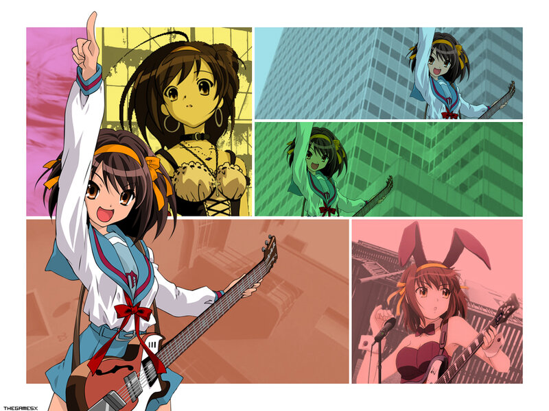 anime band girl collage