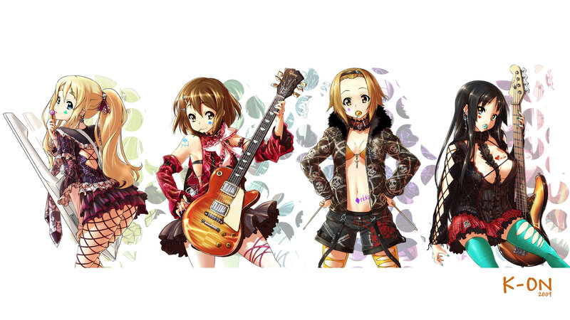 Anime band girls with instruments
