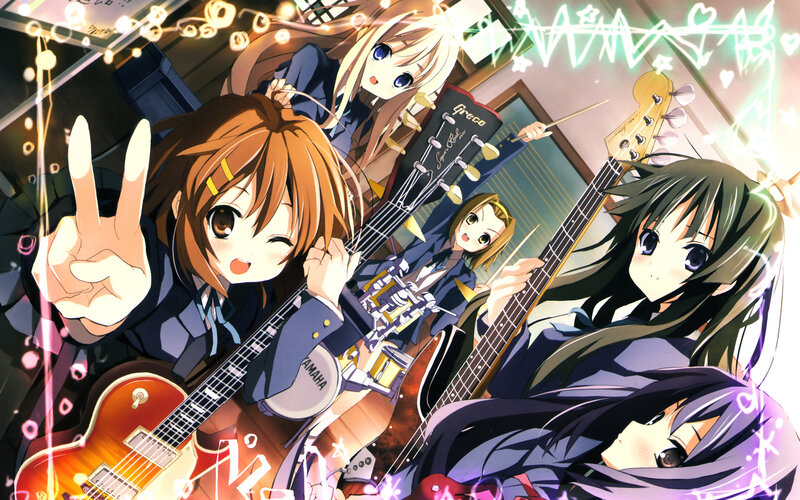 Anime band girls with instruments