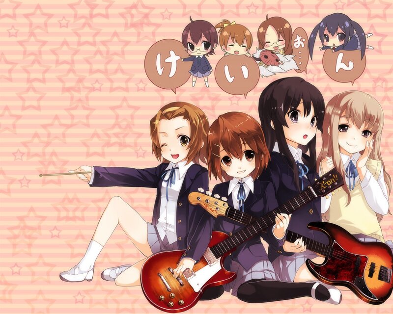 Anime band girls with instruments
