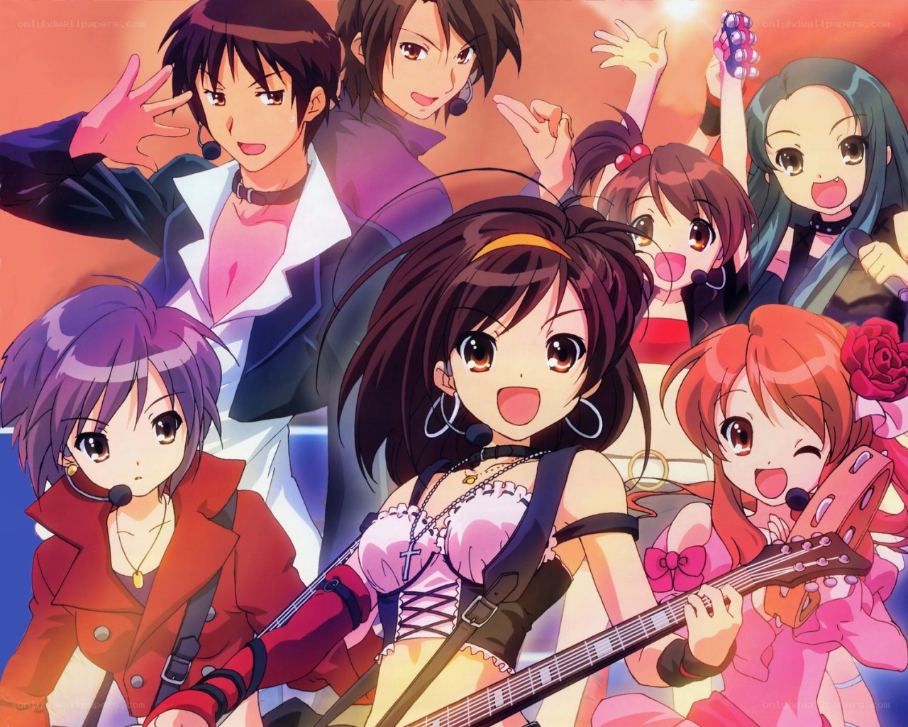 anime band group portrait