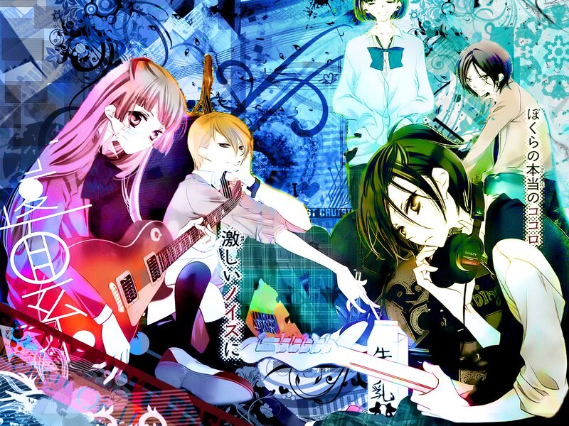 Anime Band Members — Blue, Energetic