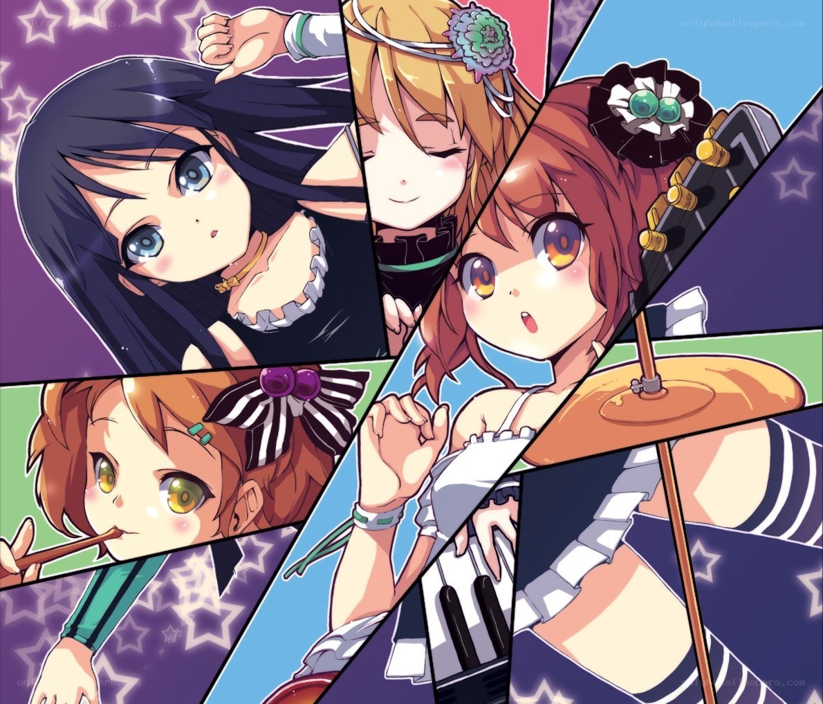 anime band members collage