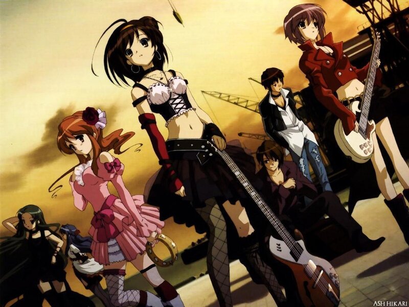 Anime Band Members — Yellow, Dramatic, Sunset, Guitars