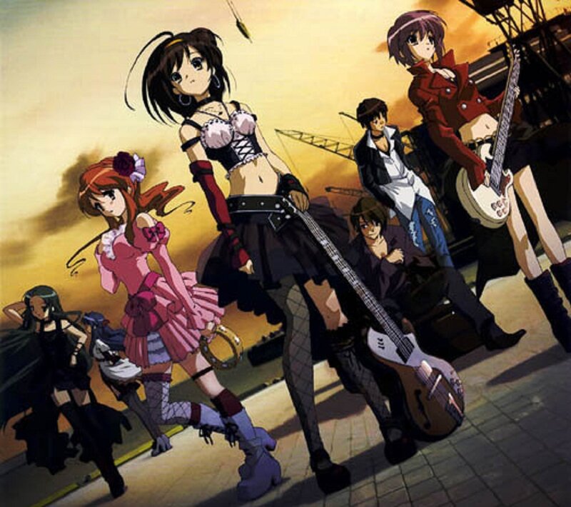 Anime Band Members — Yellow, Dramatic, Sunset