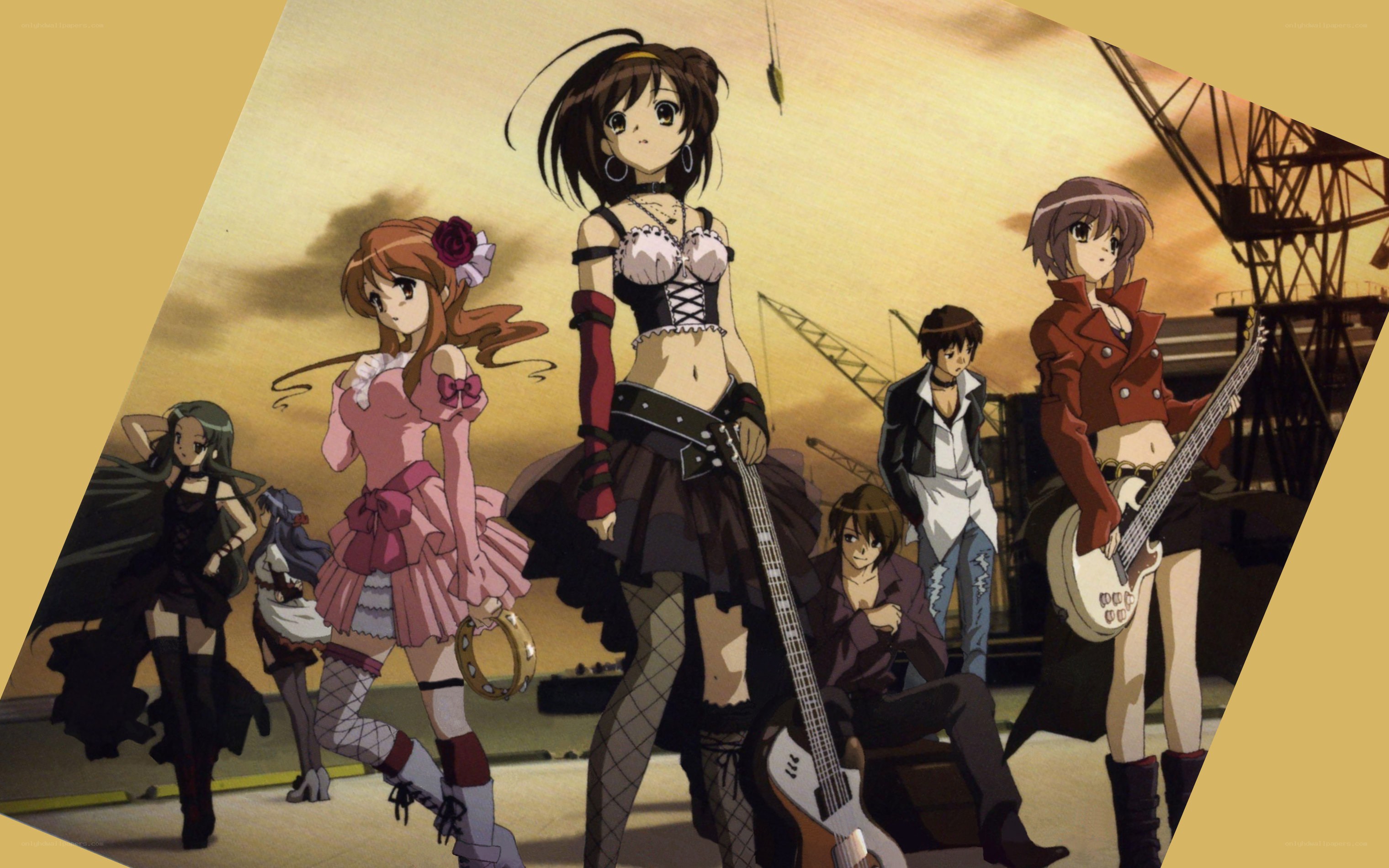 Anime band on a dock