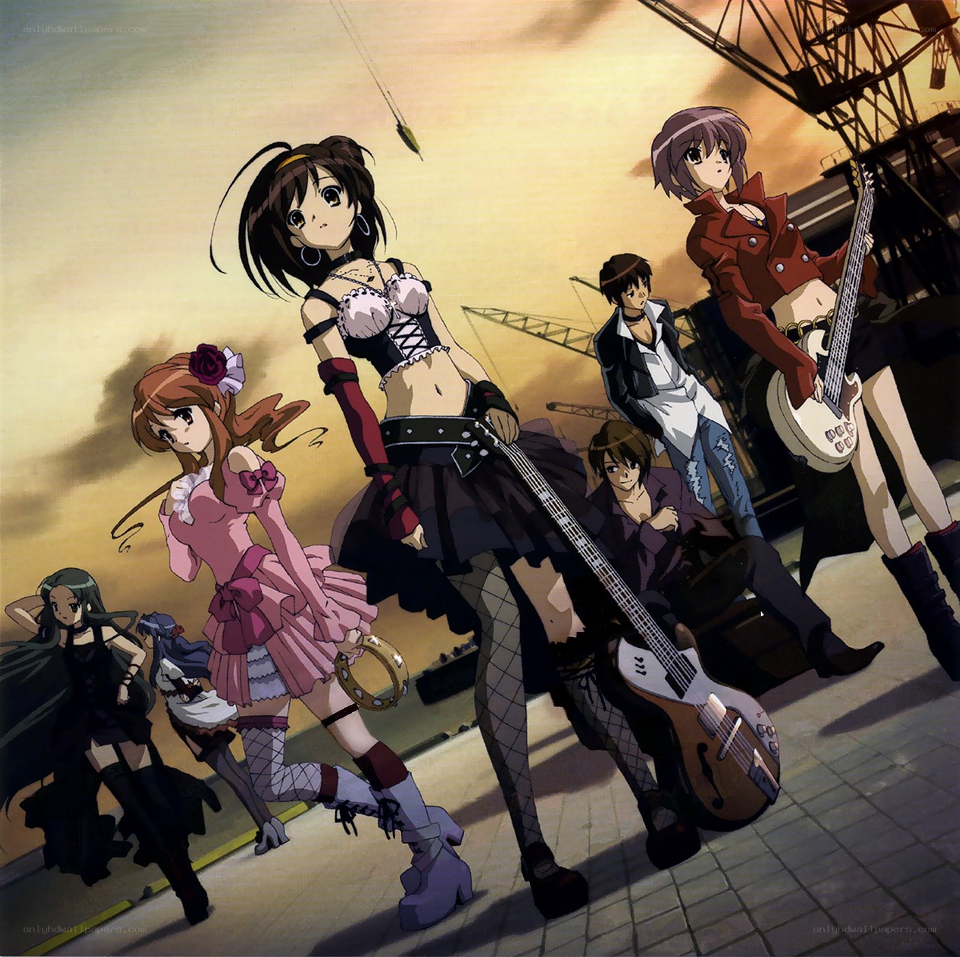 anime band on a rooftop
