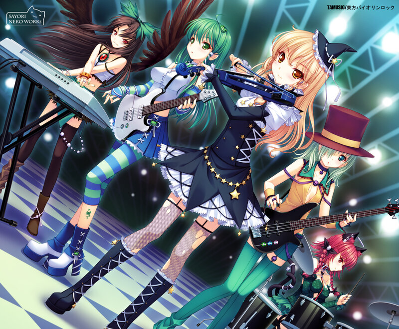 Anime Band on Stage — Green, Energetic