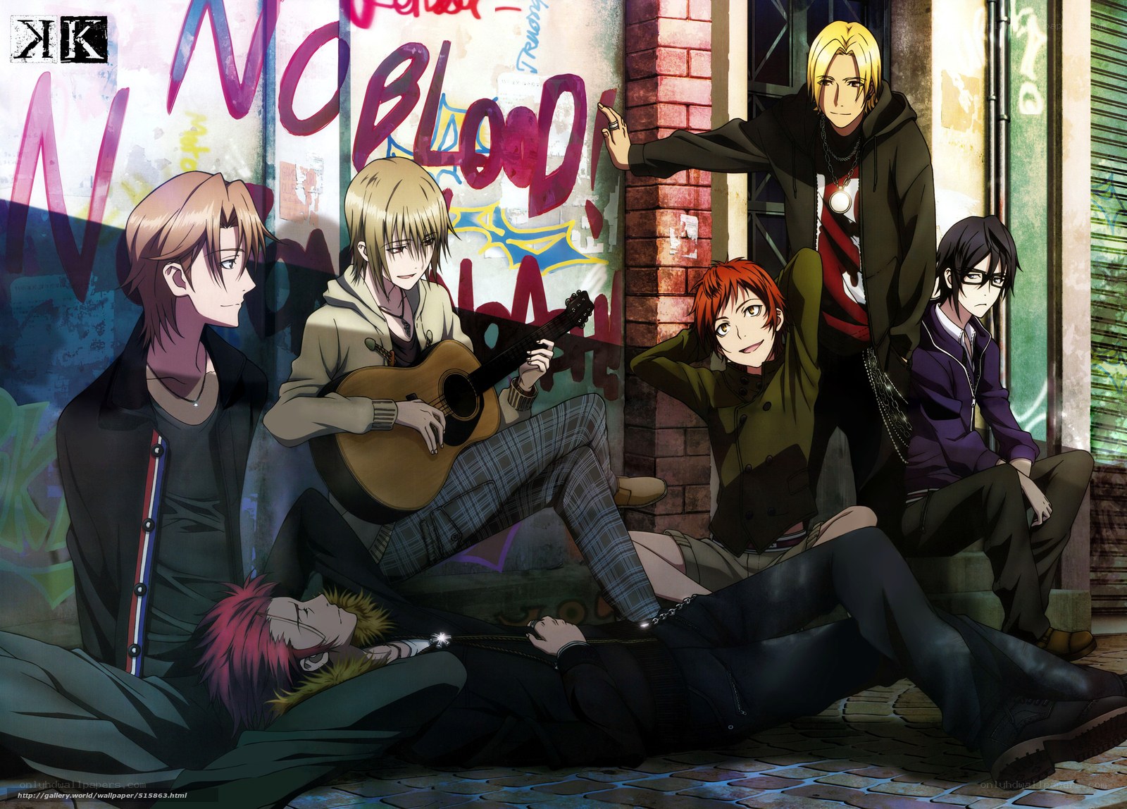 Anime band on street