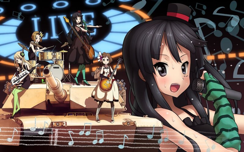 Anime band on tank stage