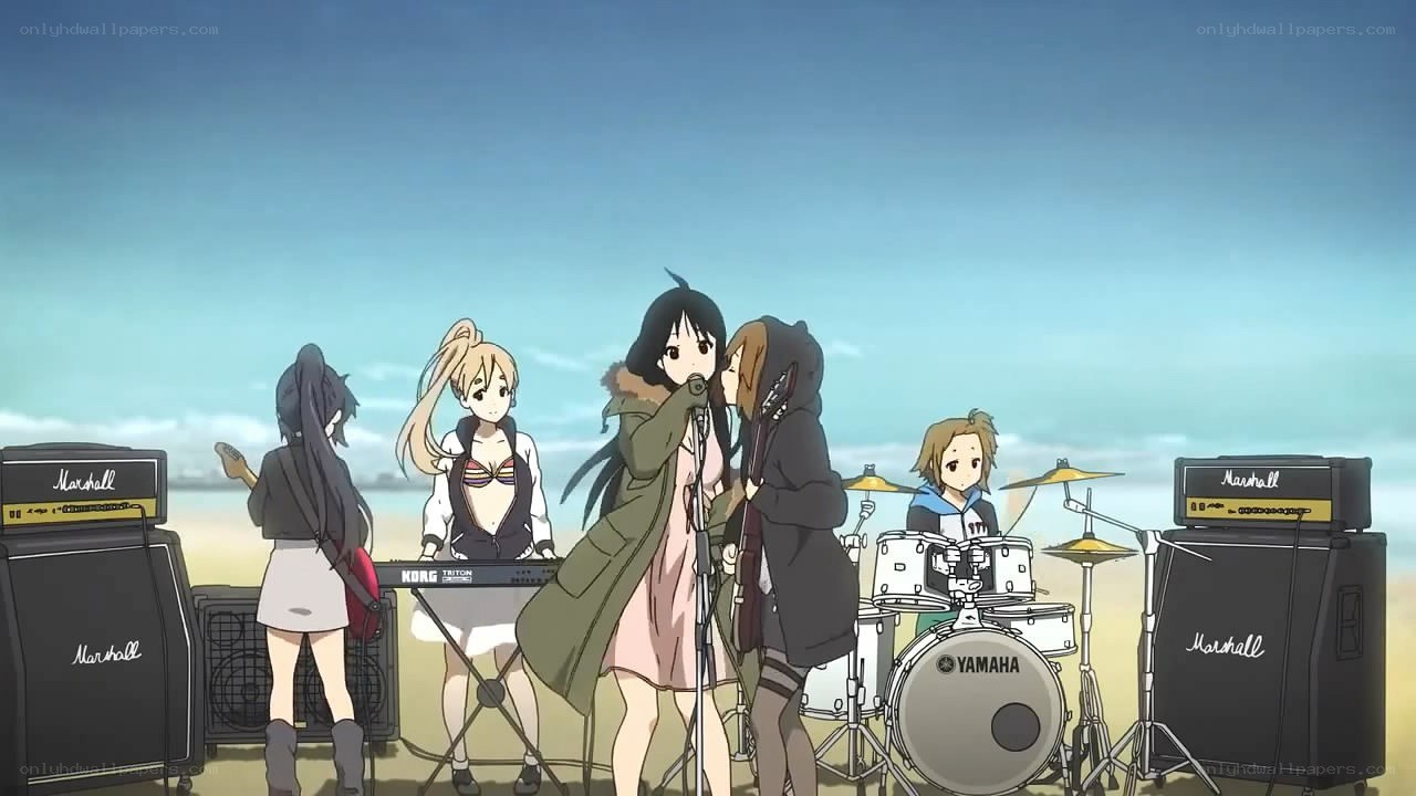 Anime band on the beach